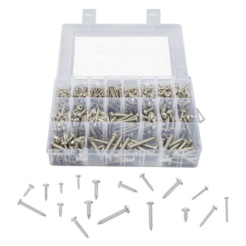 550× Wood screws kits #4 #6 #8 #10 #12 countersunk 304 Stainless steel