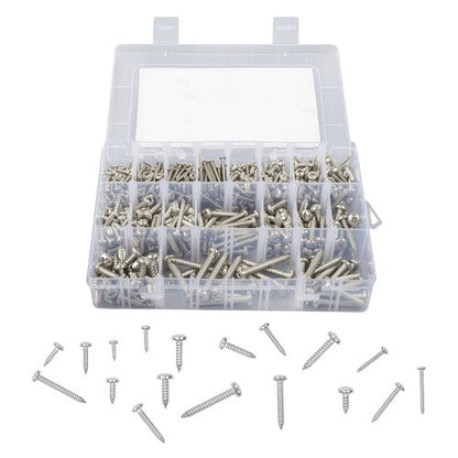 550× Wood screws kits #4 #6 #8 #10 #12 countersunk 304 Stainless steel