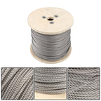 3/16In 7x19 T304 Stainless Steel Cable 500FT Wire Rope 3700lb Fracture Strength