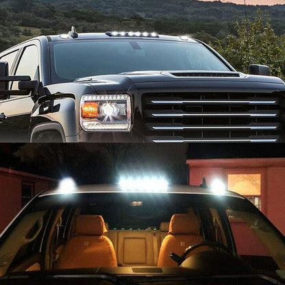 3x White LED Cab Roof Marker Lights For 2007-13 GMC Sierra 1500 2500 HD 3500 HD