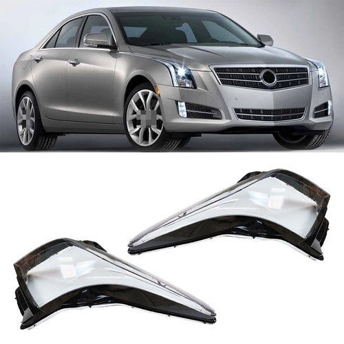 Front Headlight Lamp Lens Cover Side For Cadillac ATS 2013-18 Left+Right