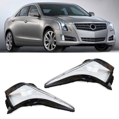 Front Headlight Lamp Lens Cover Side For Cadillac ATS 2013-18 Left+Right