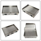 30 Inch Commercial Electric Griddle 3000W Countertop Teppanyaki Grill 122℉-572℉