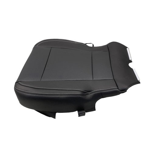 Black For Ford F150 2015-2017 Driver&Passenger Bottom And Top Seat Cover Leather