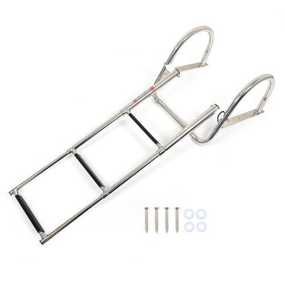 3 Steps Ladder Stainless Steel in-Board Telescoping For Marine Boat Yacht New
