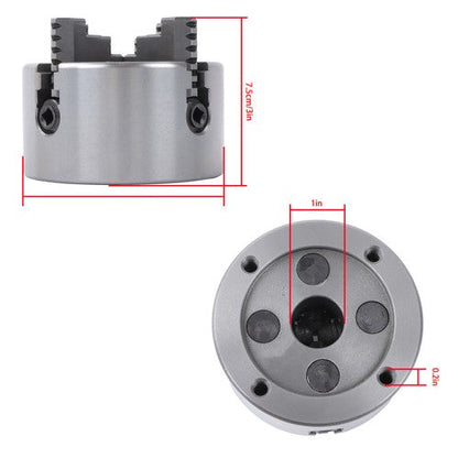 K72-100 4Inch 4-Jaw Metal Lathe Chuck Independent Reversible Jaws Key Handle New