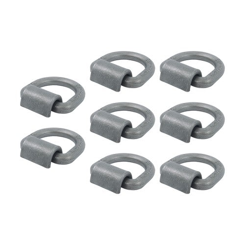 8 Pack 3/4" Heavy Duty Weld On Forged D Rings with Welding Clips, 26,500 lbs