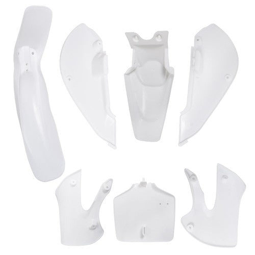 For Kawasaki KX 65 KLX 110 DRZ110 Suzuki RM65 Plastic Fender Fairing kit White