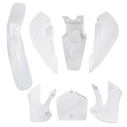 For Kawasaki KX 65 KLX 110 DRZ110 Suzuki RM65 Plastic Fender Fairing kit White