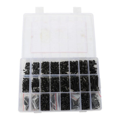 1600Pack alloy steel metric screw and nut combination kit M2 M3 M4 M5 With Box