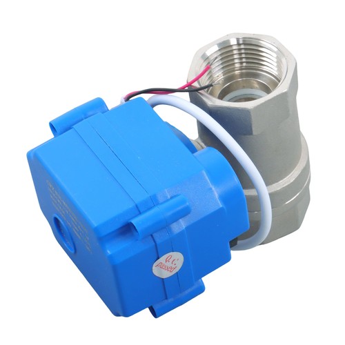 Solid Motorized Ball Valve 3/4in Full Port SS 9-24V AC/DC NC Auto Return