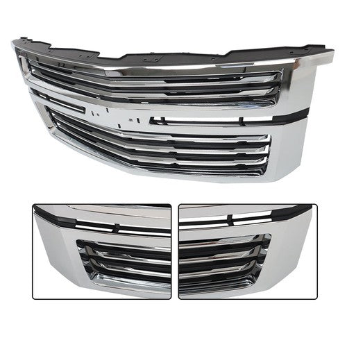 Chrome Fit For Chevy Tahoe/Suburban LTZ 2015-2020 GM1200704 Front Upper Grille