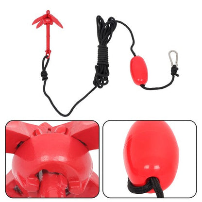 For PWC Canoe Jet Ski 2× New Marine Kayak Folding Anchor Kit 1.5Lb Red