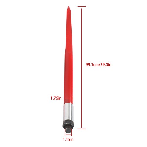 Hay Bale Spear 39" 3000 lbs Capacity Spike Fork for Tractors Loaders 2pcs