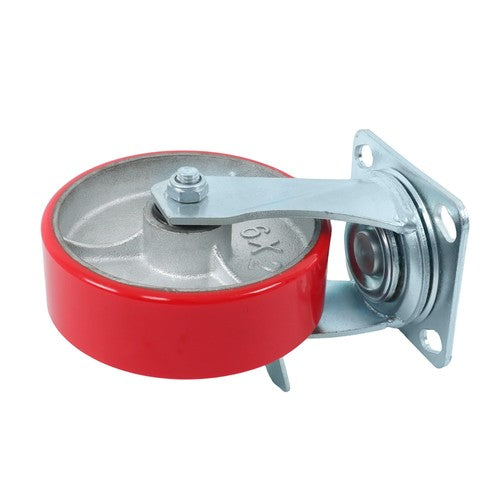 1 Pack 6" Casters Heavy Duty Industrial Caster Wheels Polyurethane Swivel Caster