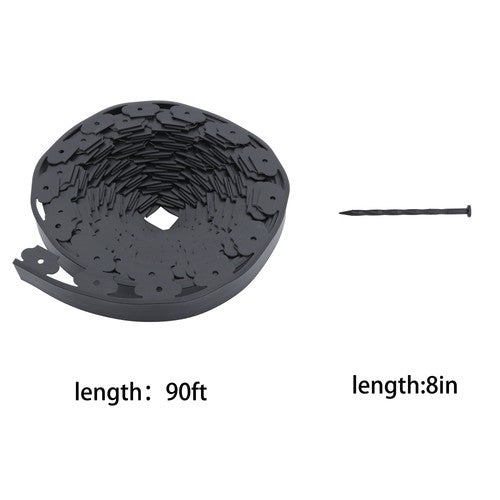 No-Dig Garden Edge Lawn Border L-shaped Landscape Edging Border Kit 90 FT