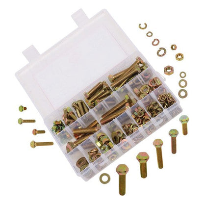 236PCS M6 M8 M10 Heavy Duty Bolts and Nuts Assortment Kit Grade 8.8 Alloy Steel