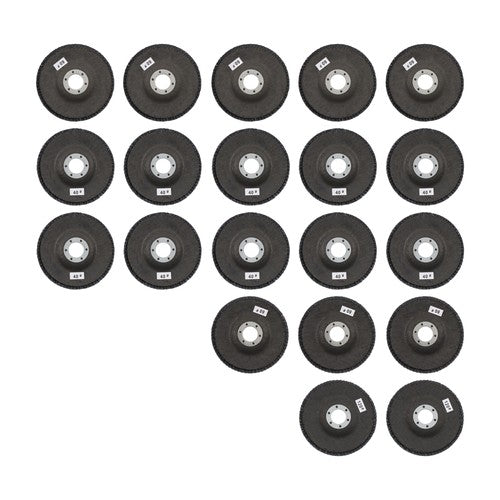 20 PCS T29 Flap Discs 4.5" x 7/8" 40/60/80/120 Grit Angle Grinder Sanding Disc