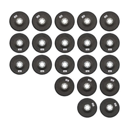 20 PCS T29 Flap Discs 4.5" x 7/8" 40/60/80/120 Grit Angle Grinder Sanding Disc