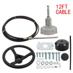 12 Feet SS13712 Rotary Steering System Outboard Kit Marine Steering Cable