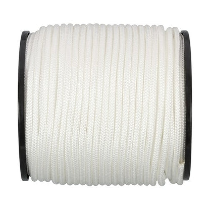 1/4 Inch 250ft White Nylon Solid Braid Rope Abrasion Resistance High UV