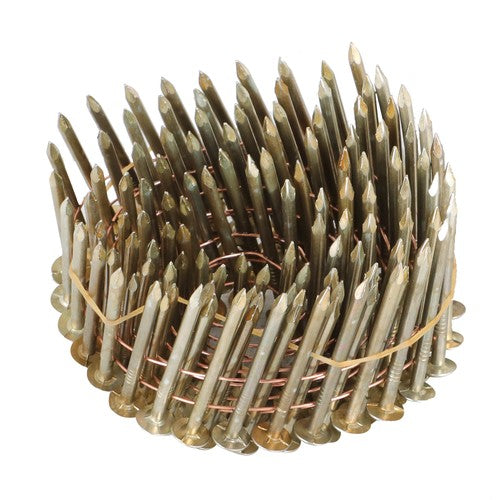 1-3/4" × 0.12" Coil Roofing Nail Galvanized 3/8" Head Diameter 15 Degree 7200Pcs