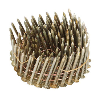 1-3/4" × 0.12" Coil Roofing Nail Galvanized 3/8" Head Diameter 15 Degree 7200Pcs