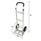 Aluminum 500Lbs Hand Truck  Trolley Dolly 14"×7-1/2" Diecast Nose Plate