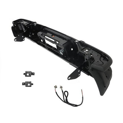 Rear Step Bumper Black For 2015-2022 Chevy Colorado Canyon W/o Sensor Holes