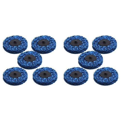 3" Blue Quick Change Easy Strip & Clean Discs For Paint Rust 10 Pack
