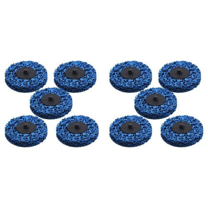 3" Blue Quick Change Easy Strip & Clean Discs For Paint Rust 10 Pack