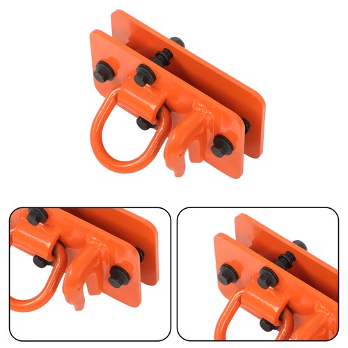 3/8" Tractor Bucket Hooks with Tie Down Ring, Grade 70 Forged Steel 2 Pack Bolt