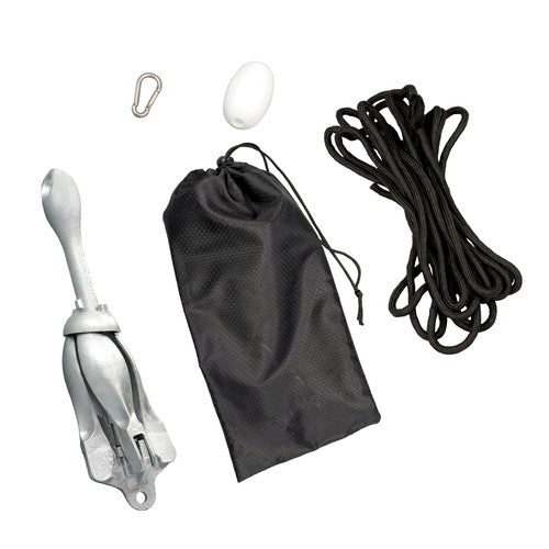 1-Pcs White 7.05lb Marine Kayak Anchor Kit Folding Grapnel Boat Anchor with Claw