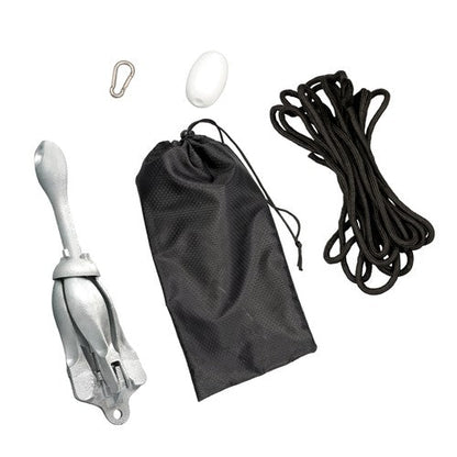 1-Pcs White 7.05lb Marine Kayak Anchor Kit Folding Grapnel Boat Anchor with Claw