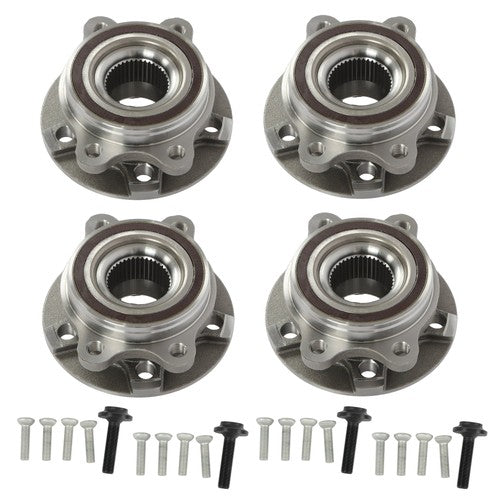 4pcs Wheel Hub Bearing Assembly Front/Rear For Audi A4 A5 A6 Q5 S4 S5 All Models