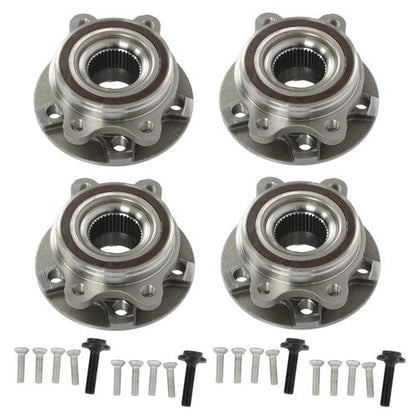 4pcs Wheel Hub Bearing Assembly Front/Rear For Audi A4 A5 A6 Q5 S4 S5 All Models