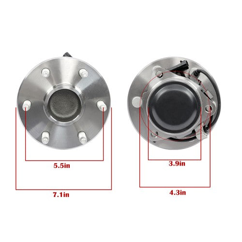 For Chevy Silverado GMC Sierra 1500 515036 Front Wheel Bearing Hub Assembly 4WD