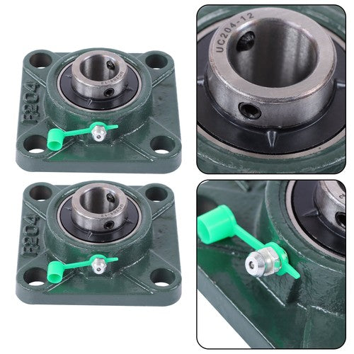 4Pcs UCP204-12 Cast Iron Pillow Block Flange Bearings - 3/4" hole with seat