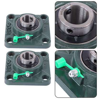 4Pcs UCP204-12 Cast Iron Pillow Block Flange Bearings - 3/4" hole with seat