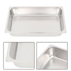 Restaurant Steam Table Pans 2 Pack Full Size 4 Inch Deep Thickened with Lid