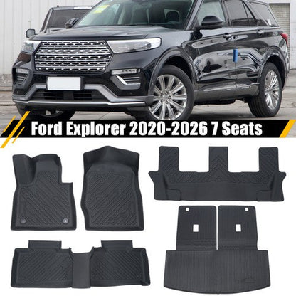 For Ford Explorer 2020-2026 7 Seats TPE Cargo Mat Floor Liners