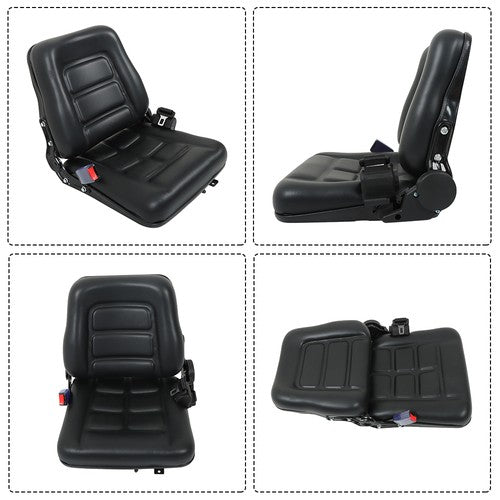 Universial Seat with Adjustable Backrest Seatbelt Slid for Forklift Tractor