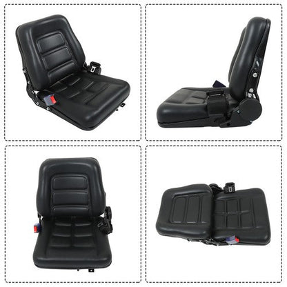 Universial Seat with Adjustable Backrest Seatbelt Slid for Forklift Tractor