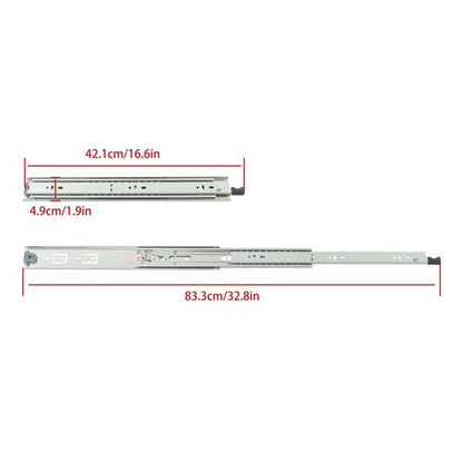 1 Pair Locking Drawer Slides 16 Inch Full Extension & Lock 150 lb Load Capacity