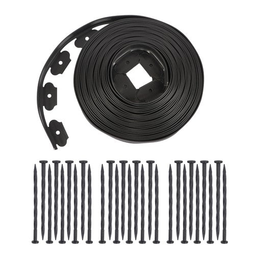 L-shaped Landscape Edging Border Kit No-Dig Garden Edge Lawn Border 1.5" 60 FT