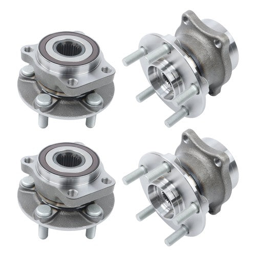 For Subaru Outback 2010-2014 2pc Front + 2pc Rear Wheel Hub Bearing Assemblies