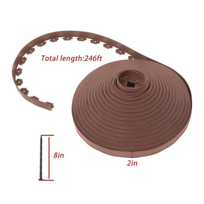 2 inches high 246 feet  Garden edge lawn grass stone isolation strip