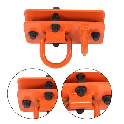 3/8" Tractor Bucket Hooks with Tie Down Ring, Grade 70 Forged Steel 2 Pack Bolt
