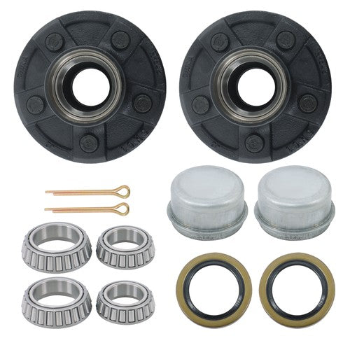 NEW Sets of 2 5-Lug 4.5" Trailer Wheel Hub Kits For 3500 lb #84 Trailer Axles