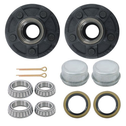 NEW Sets of 2 5-Lug 4.5" Trailer Wheel Hub Kits For 3500 lb #84 Trailer Axles